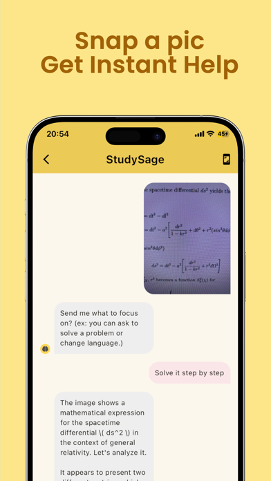 StudySage: Photo Solve Helper Screenshot