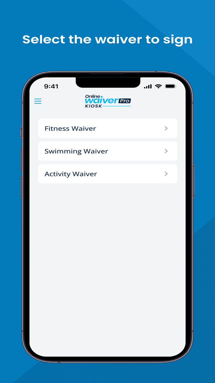Online Waiver Pro Kiosk