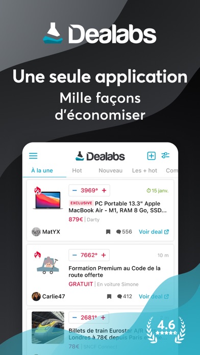 Screenshot #1 pour Dealabs – bons plans & promos