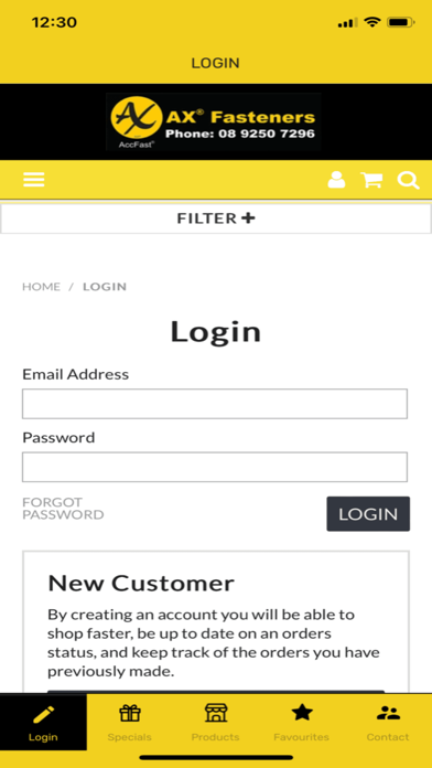 AX Fasteners Screenshot