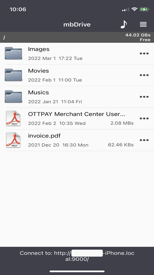 #1. mbDrive Lite - WiFi flash disk (iOS) Podle: Haw-Yuan Yang