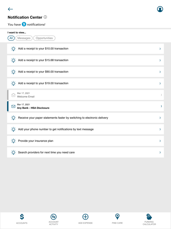 AccrueHealth iPad screenshot 4 - Finance app