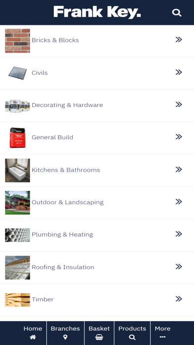 Frank Key Building Supplies Screenshot
