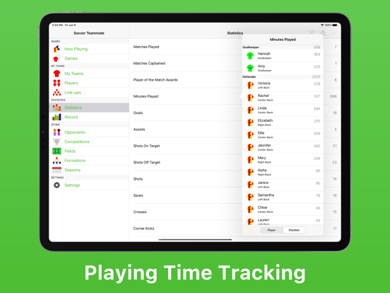 Soccer Teammate iPad app afbeelding 5