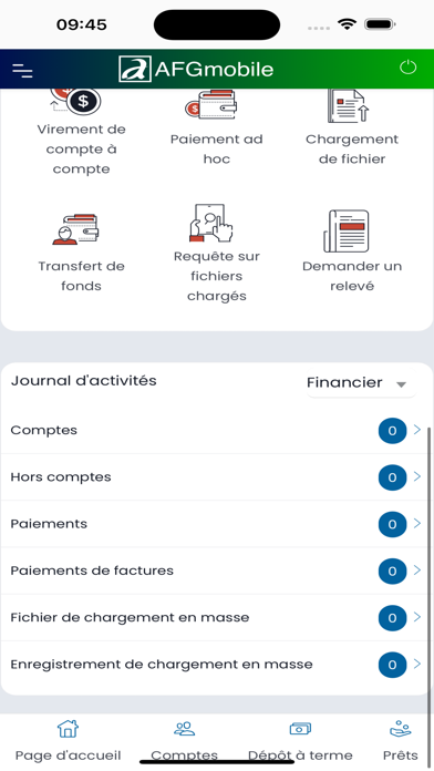 AFG e-Bank mobile Screenshot
