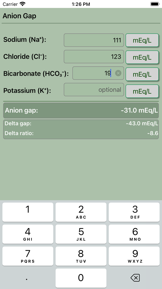 #4. Anion Gap Calculator Pro (iOS) 由: Krzysztof Gwiazda