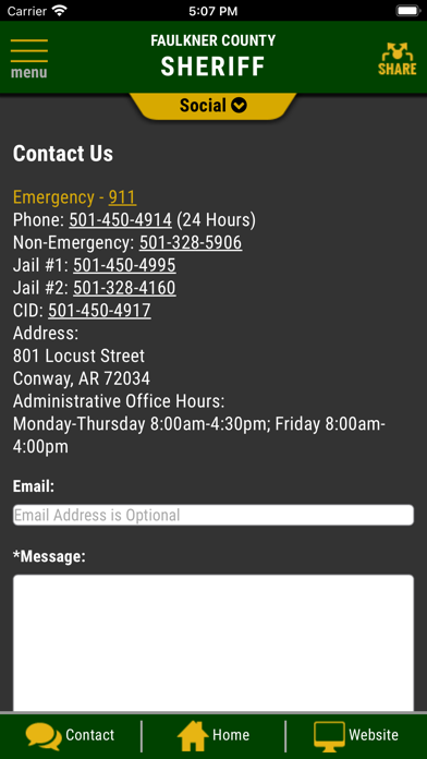Faulkner County AR Sheriff Screenshot