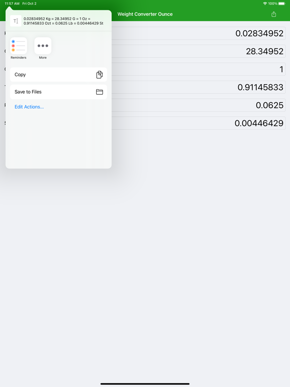 Screenshot #5 pour Weight Converter Ounce