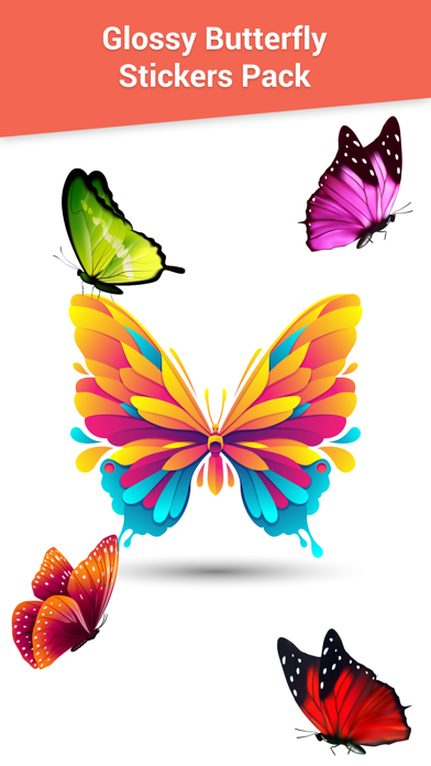 Screenshot #2 pour Glossy Butterflies Stickers