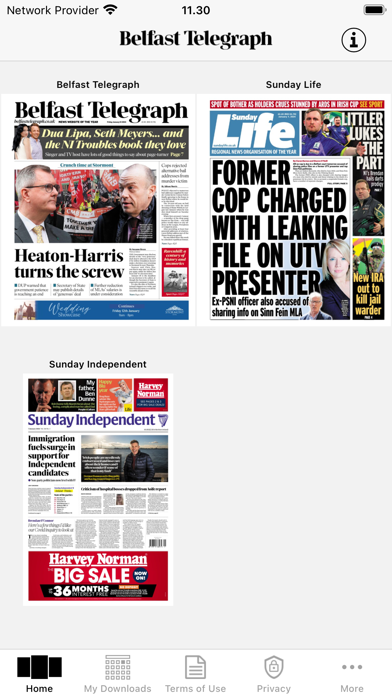 Belfast Telegraph Newsstand Screenshot