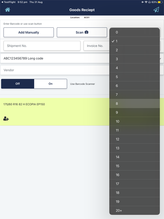 Screenshot #6 pour GRIPS Goods Inwards