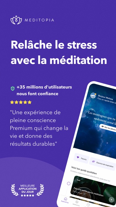 Screenshot #1 pour Meditopia: Méditation, Sommeil