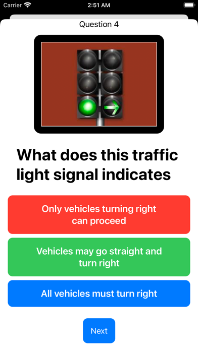 SG Driving Theory Test Screenshot