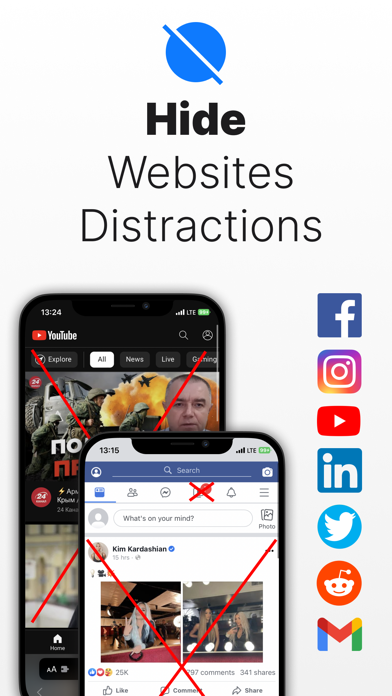Screenshot #1 pour SocialFocus:Cacher Distraction
