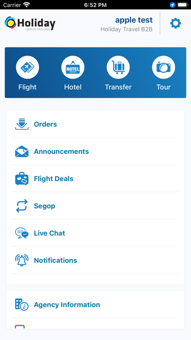 Agent Holiday Travel Screenshot