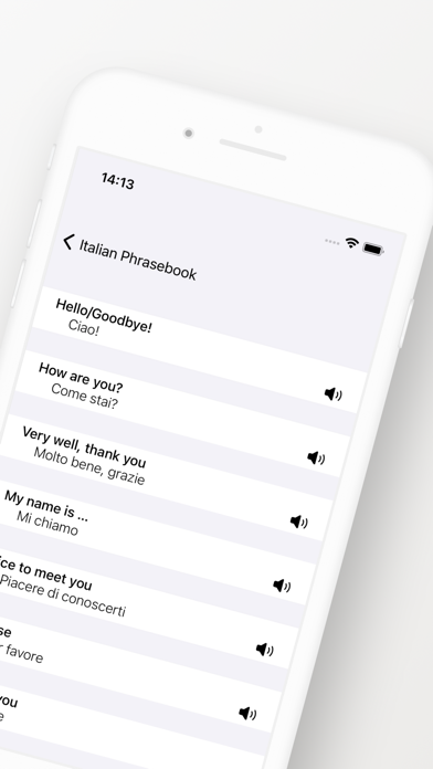 Italian Phrasebook (Travel) Screenshot