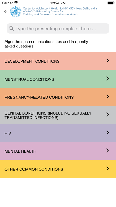 Adolescent Job Aid Screenshot