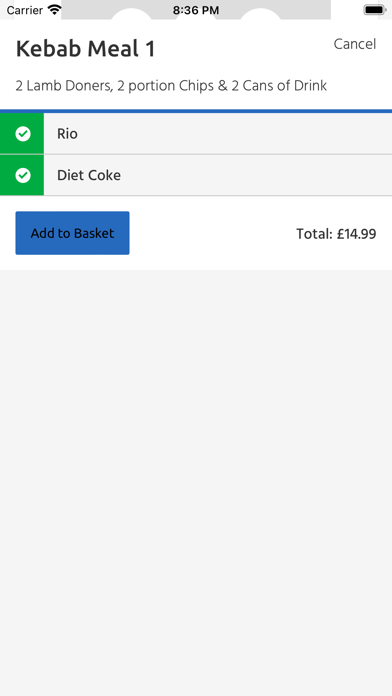 Pizza Cottage, Reading Screenshot