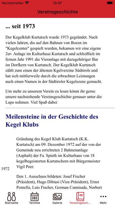 Kegelklub Kurtatsch Screenshot