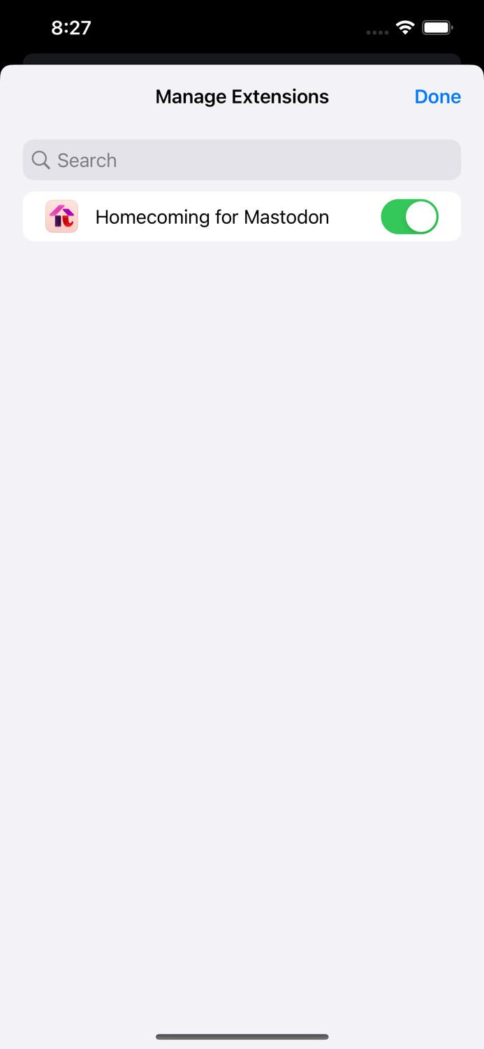 Homecoming for Mastodon