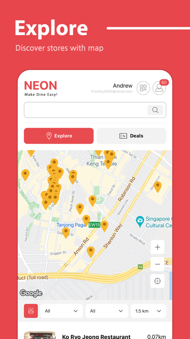 NeonApp - Make Dine Easy! Screenshot