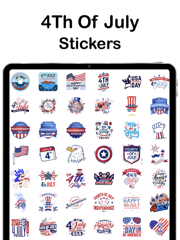 Screenshot #5 pour 4th Of July - USA Stickers