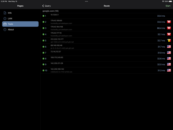 Network Analyzer: net tools iPad app afbeelding 2