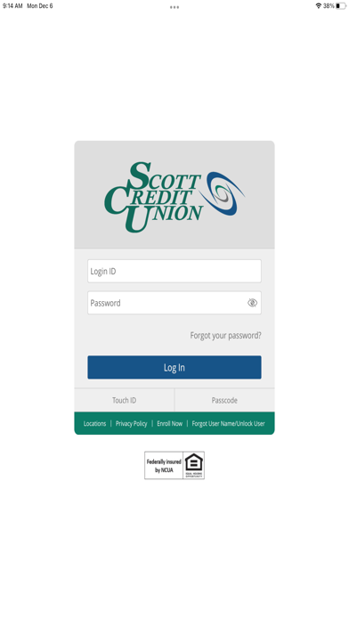 Scott Credit Union Screenshot
