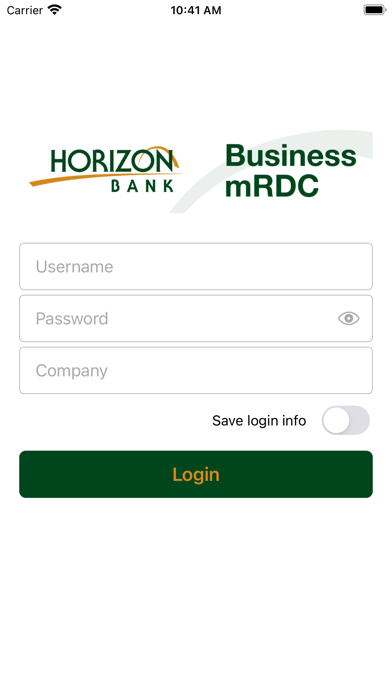Horizon Bank mRDC Screenshot