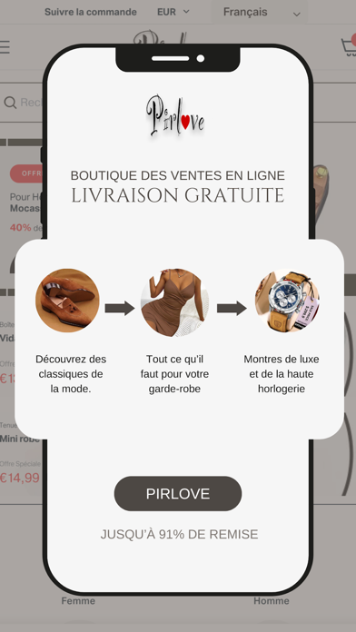 Pirlove - Achat en ligne Screenshot