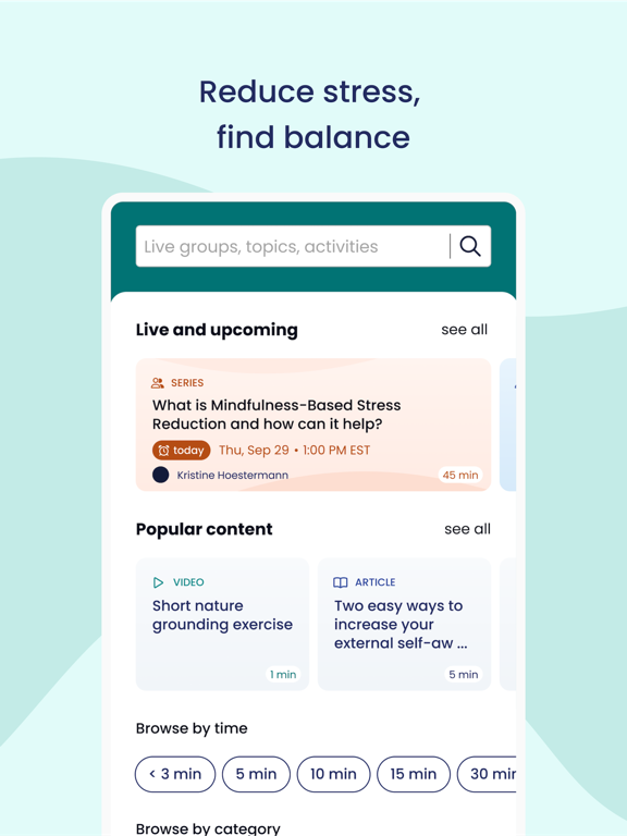 Cabana Live iPad screenshot 2 - Health & Fitness app