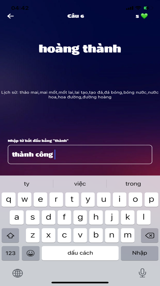 #6. Nối từ - Chơi nối từ đi (iOS) 来自: Dat Hoang