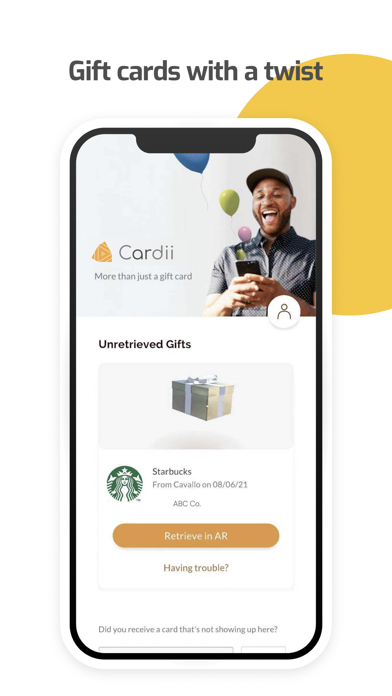 Cardii - AR Gift Cards Screenshot
