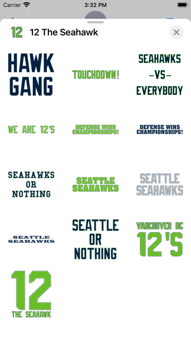 12 the Seahawk Stickers Screenshot