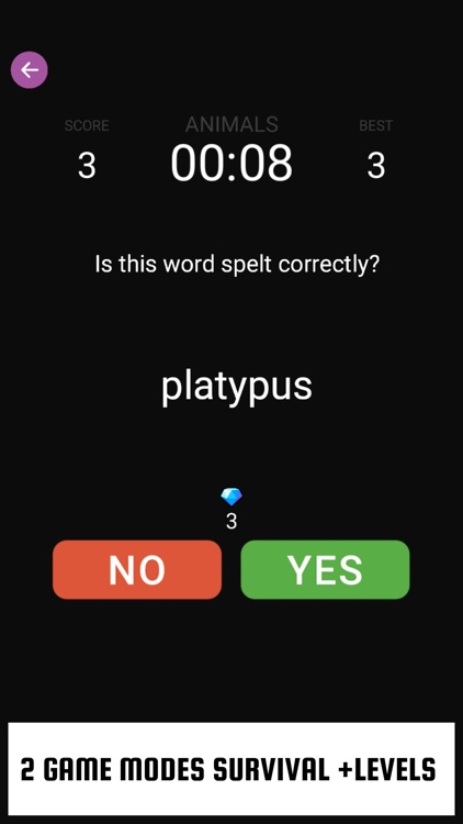 Word Spell Game : Yes or No ?