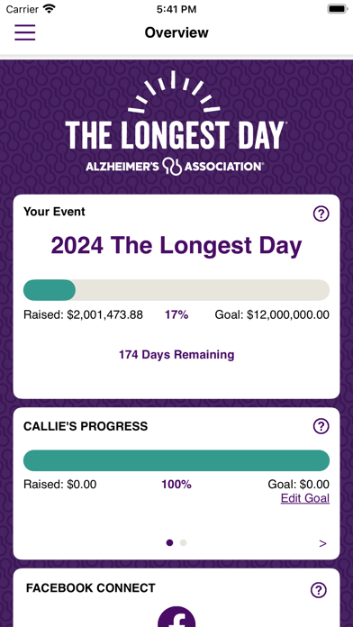 ALZ Fundraising Screenshot