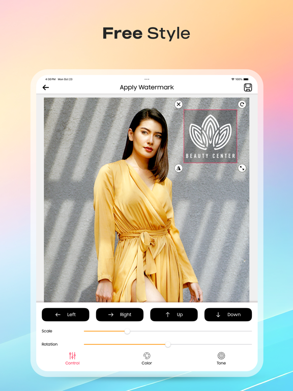 Watermark: Logo, Text on Photo iPad screenshot 5 - Photo & Video app