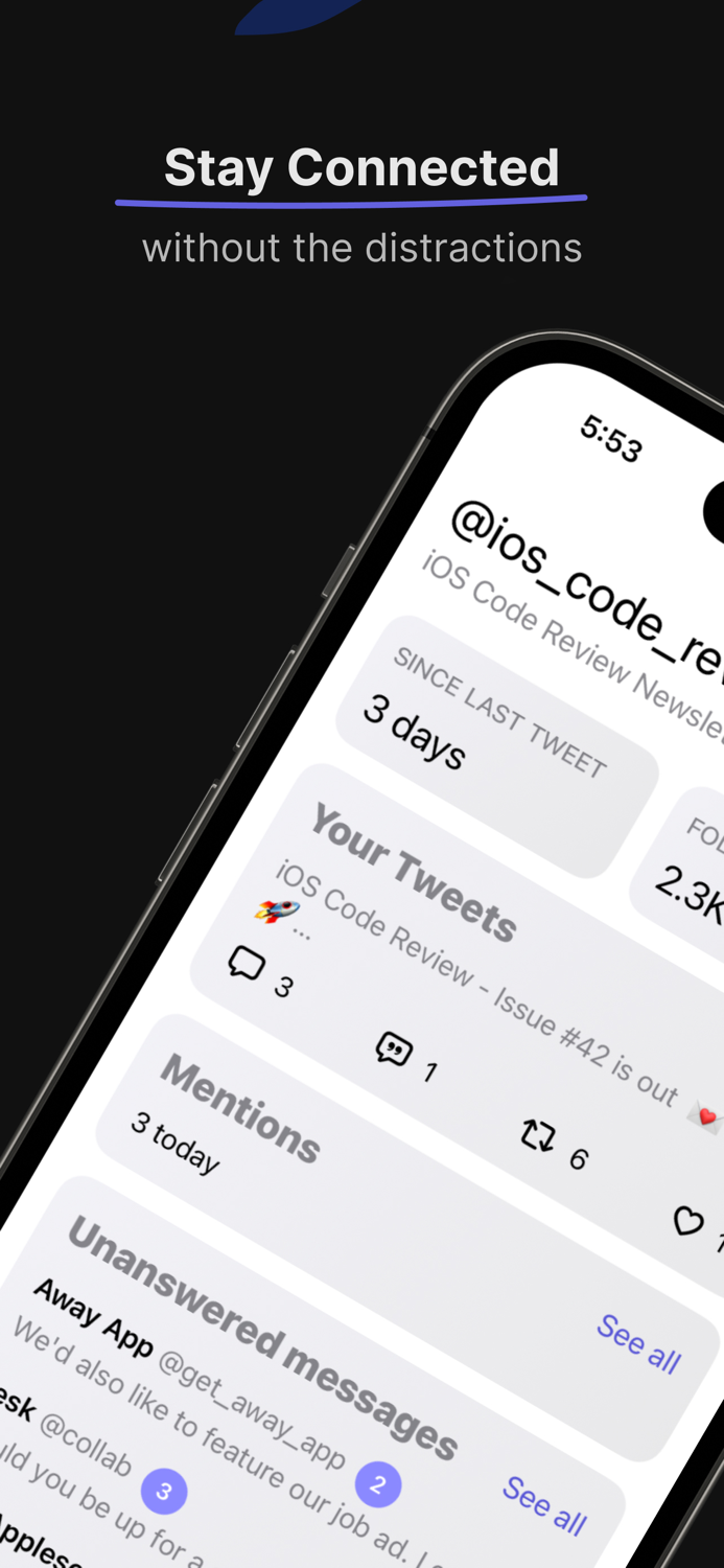 Away Dashboard for Twitter