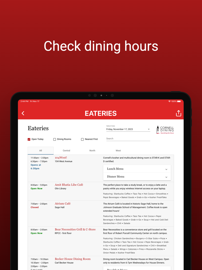 Cornell Onespot – Student App
