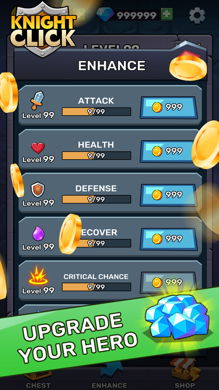 Knight Click Simple RPG