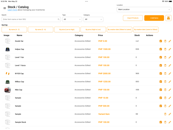 DizLog POS & Accounting iPad screenshot 2 - Business app