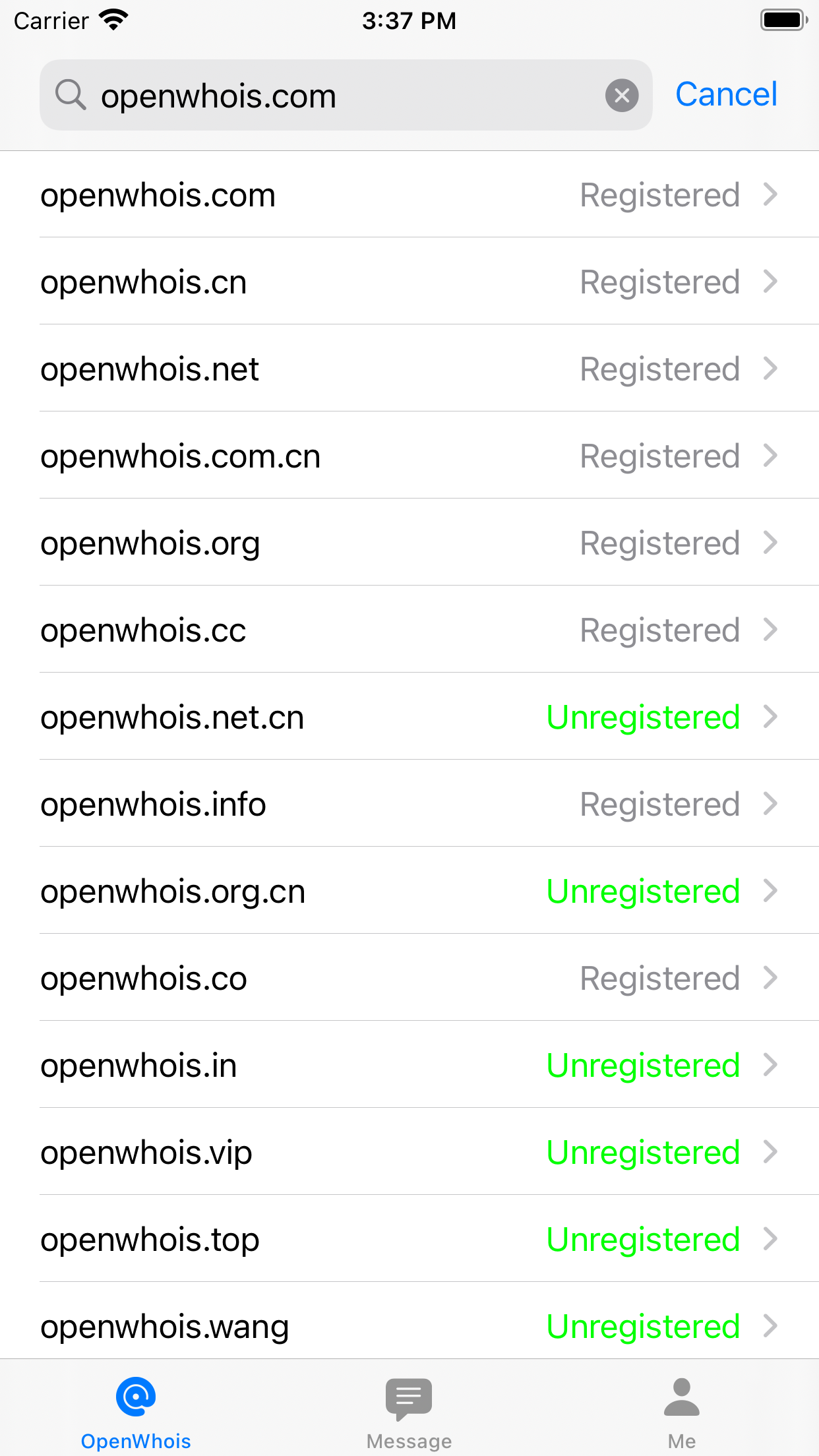 OpenWhois 米商