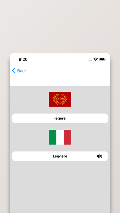 Dizionario Latino/Italiano Screenshot