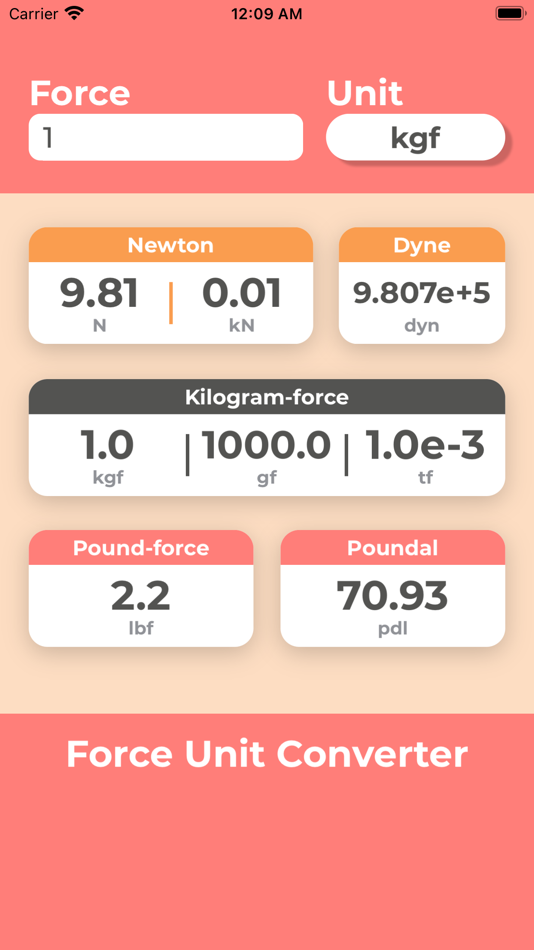 #1. Force Unit Converter (iOS) 由: Kei Suefuji