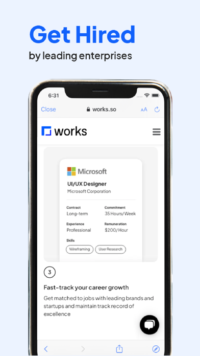 Works: Hire Top 3% Freelancers Screenshot