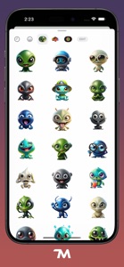 Aliens Stickers screenshot #2 for iPhone