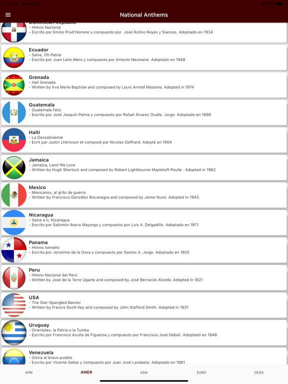 Screenshot #5 pour National anthems countries