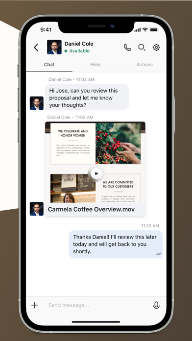 Carmela Coffee Portal Screenshot