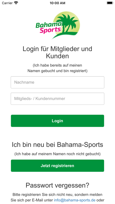 Bahama-Sports Mitglieder Screenshot