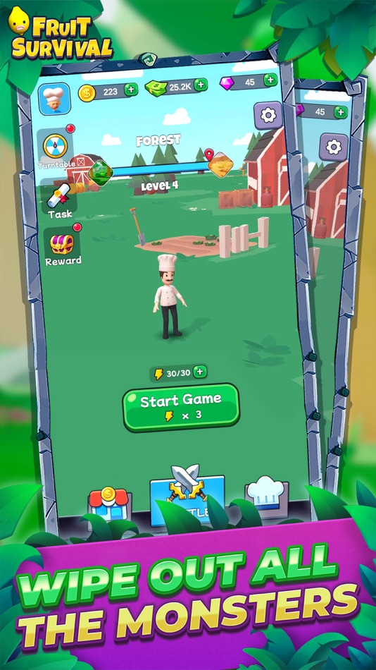 #1. Fruit Survival .io (iOS) โดย: 晓云 陈